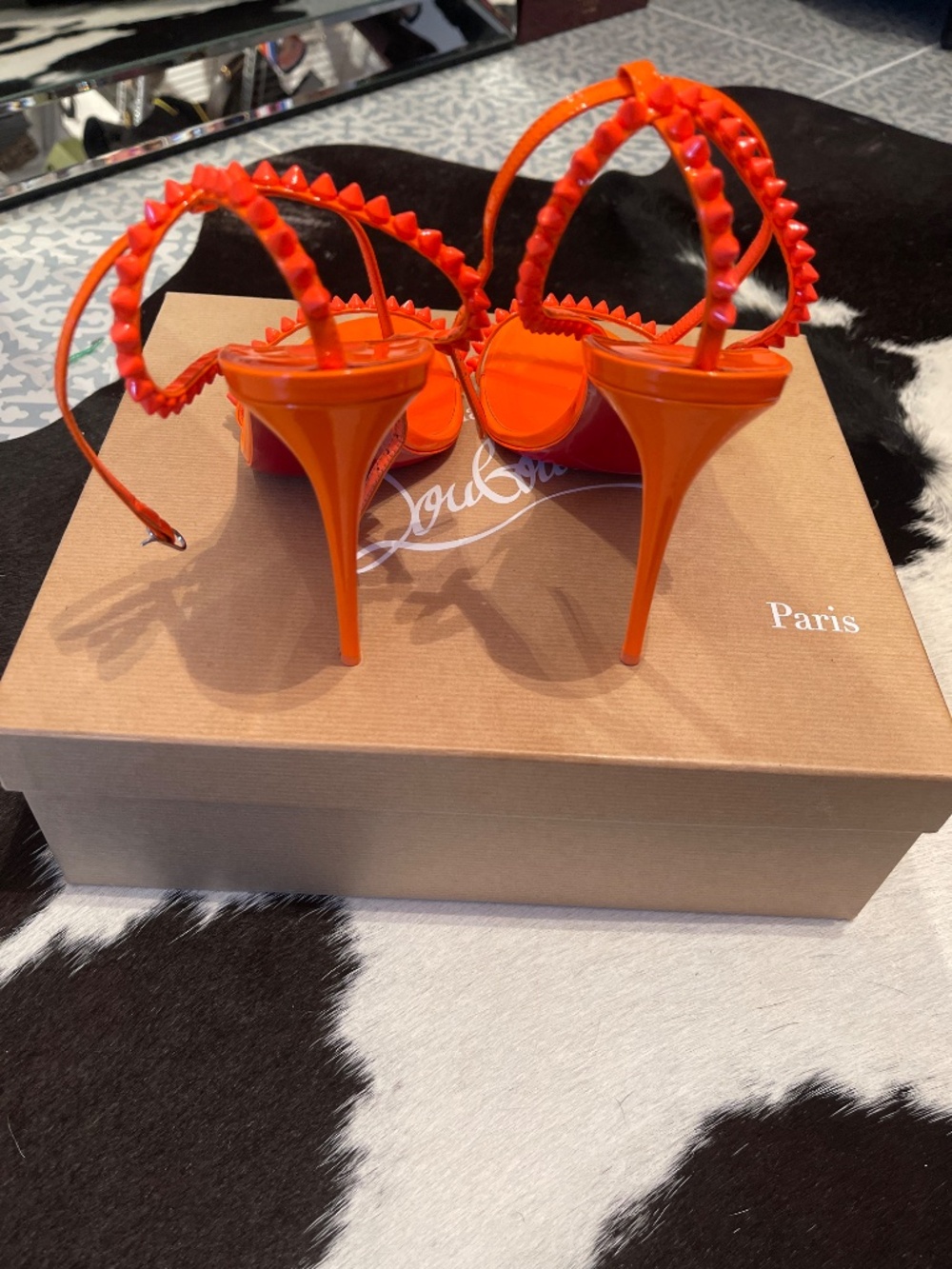 Orange So Me Louboutin heeled sandals - Picture 2 of 6